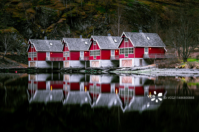 挪威小屋图片素材