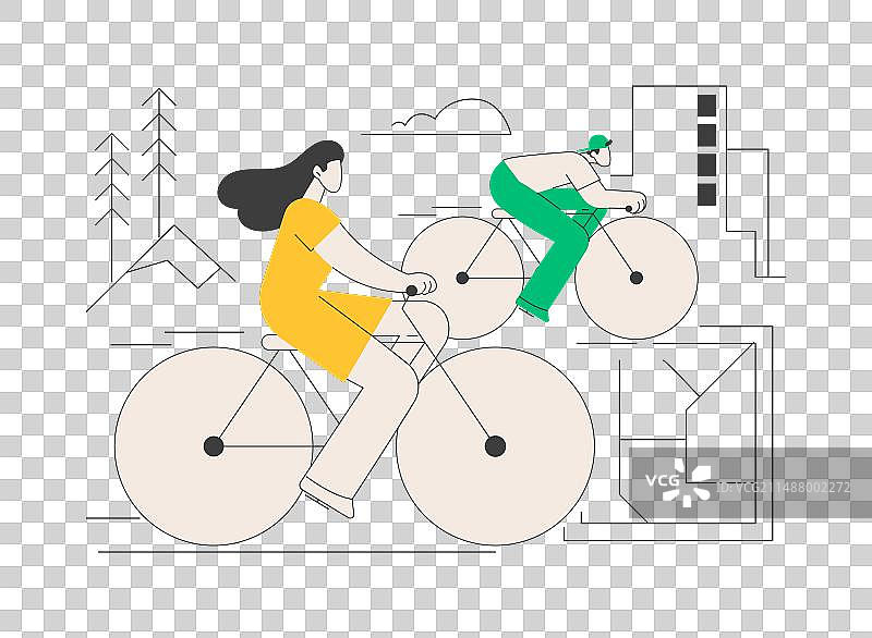 自行车体验抽象概念图片素材