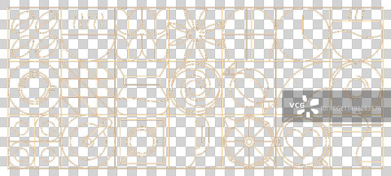 咖啡抽象现代线条几何图案瓷砖图片素材