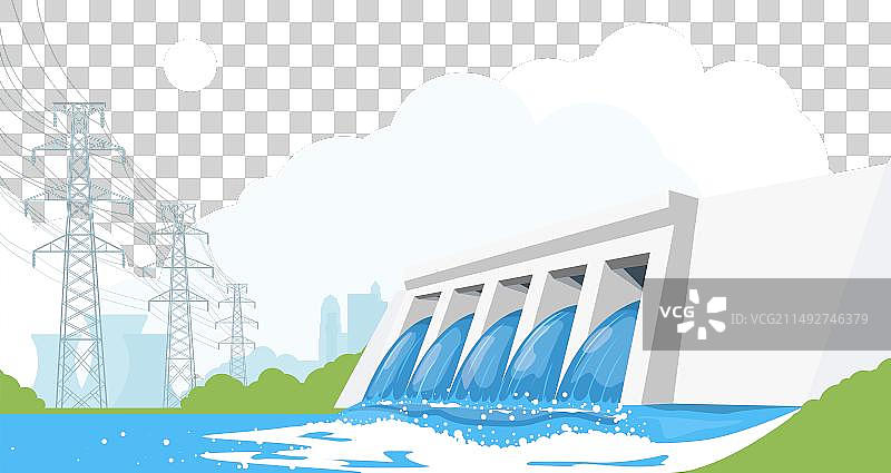 水力发电厂河坝水力发电图片素材
