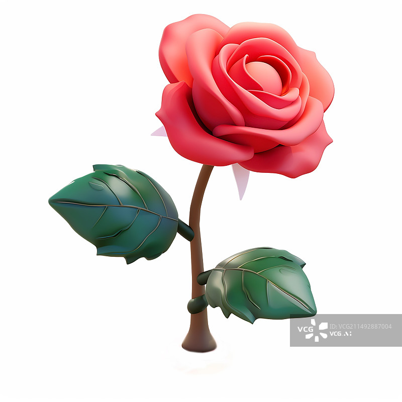 【AI数字艺术】3d节日玫瑰花朵元素图片素材