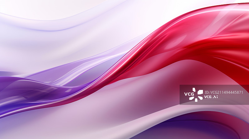 【AI数字艺术】动态流体紫色与红色KV主视觉商务PPT背景图片素材