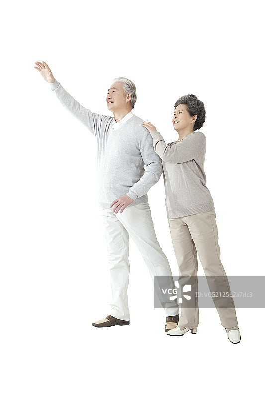 快乐的东方中老年夫妇图片素材