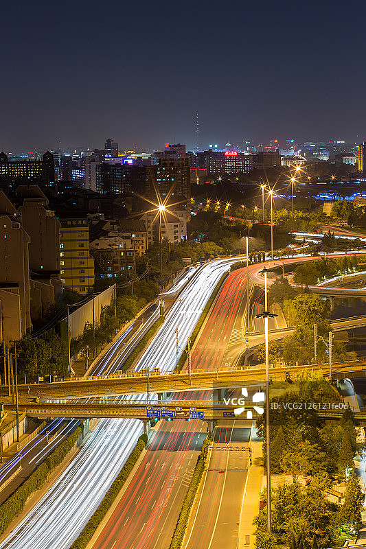 北京东便门桥夜景图片素材