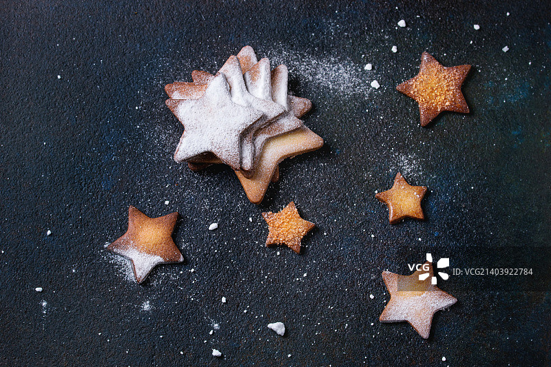 圣诞快乐!脆饼星糖饼干图片素材