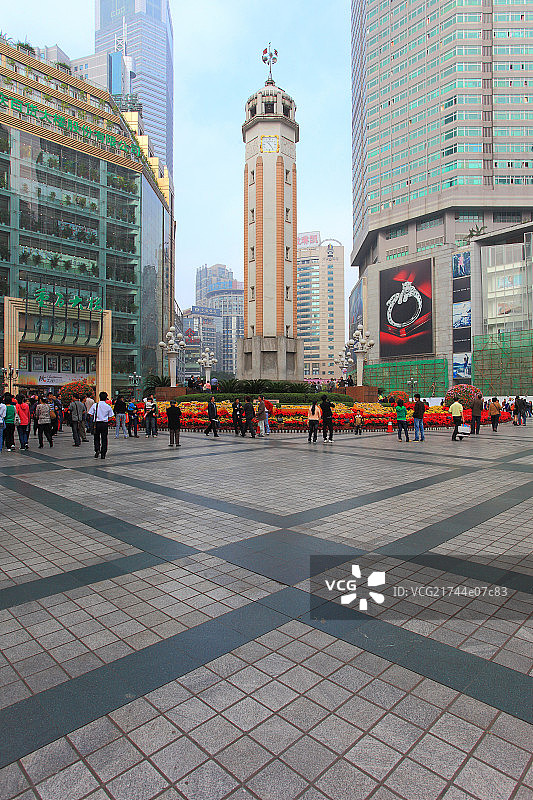 重庆解放碑商业步行街图片素材