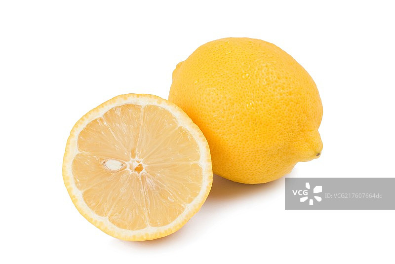 孤立的柠檬水果在白色的背景图片素材