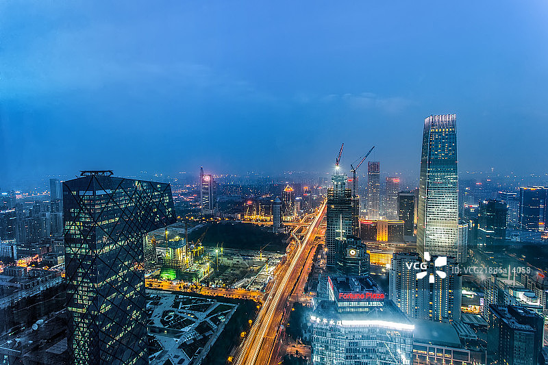 北京国贸夜景图片素材