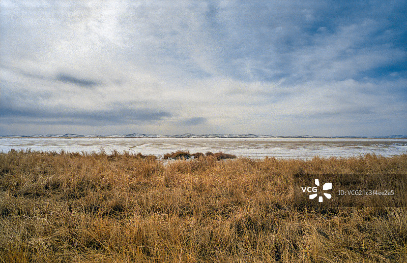 冬季的若尔盖花湖湿地公园图片素材