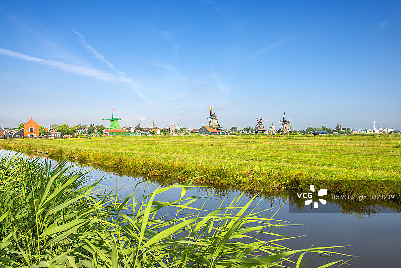 荷兰风车村图片素材