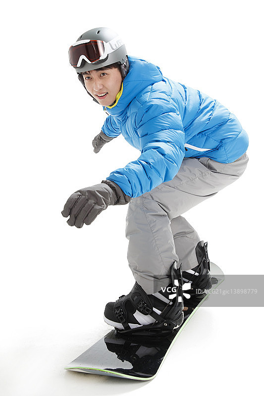 青年男人滑雪图片素材