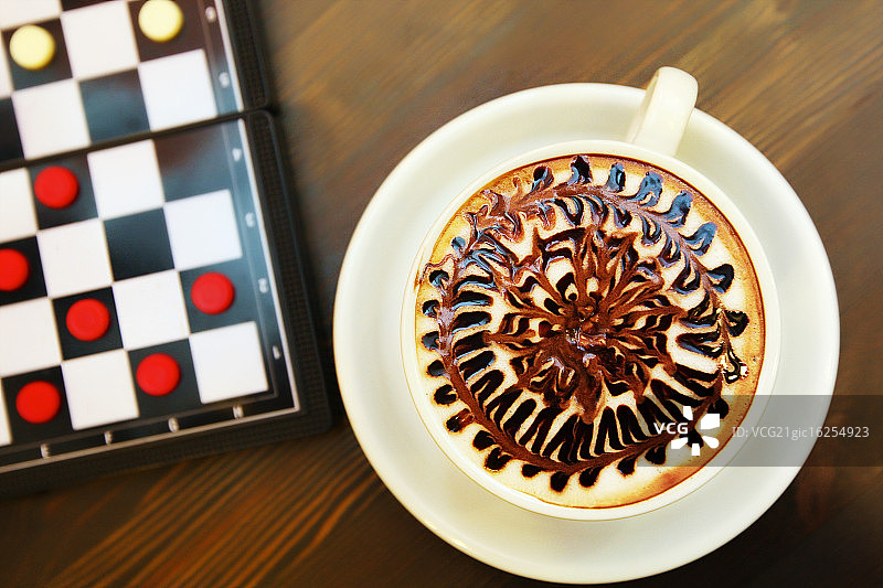 咖啡和象棋图片素材
