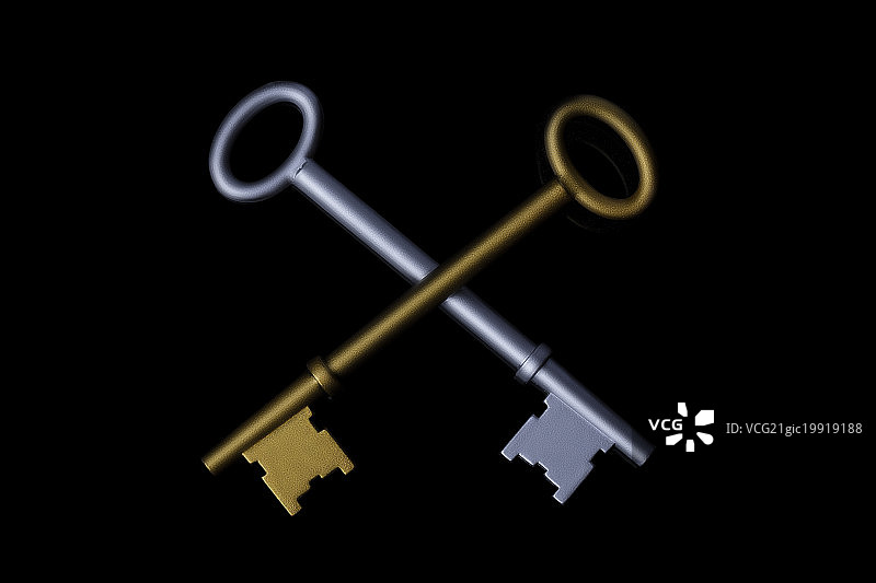 金钥匙和银钥匙图片素材