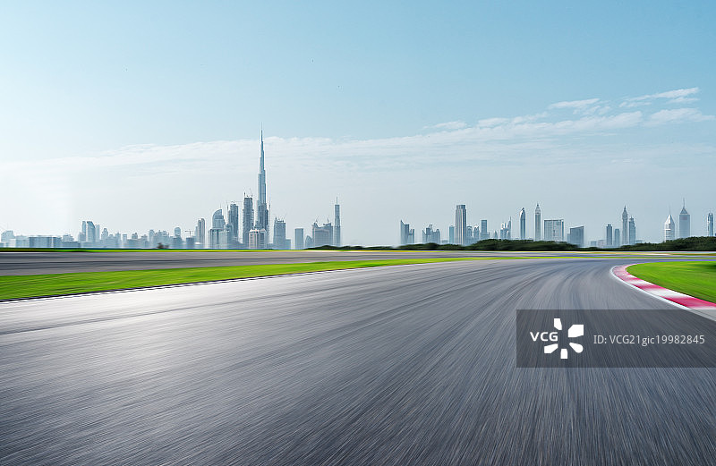迪拜城市风光道路图片素材