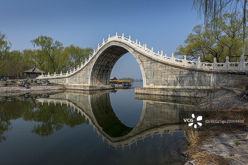 北京颐和园拱桥图片素材