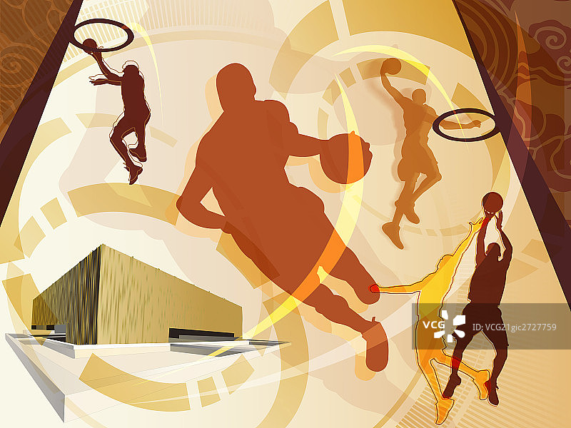 篮球运动合成片图片素材