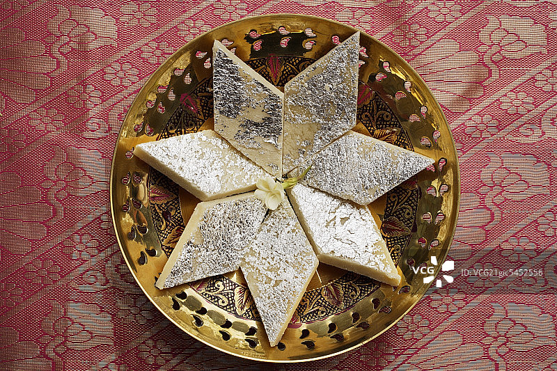 印度的星星形状的糖果。图片素材