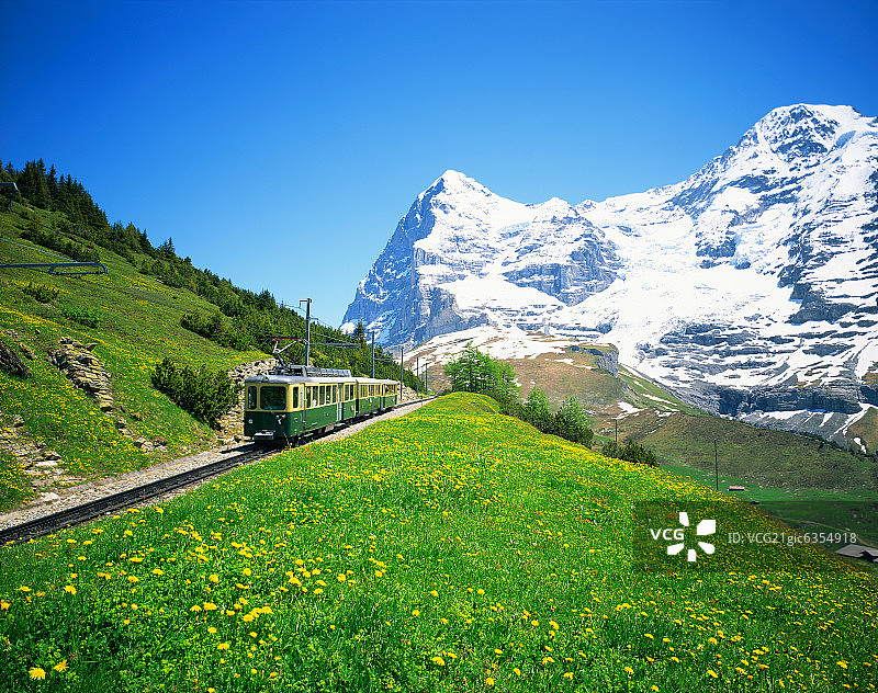 瑞士自然风光雪景图片素材