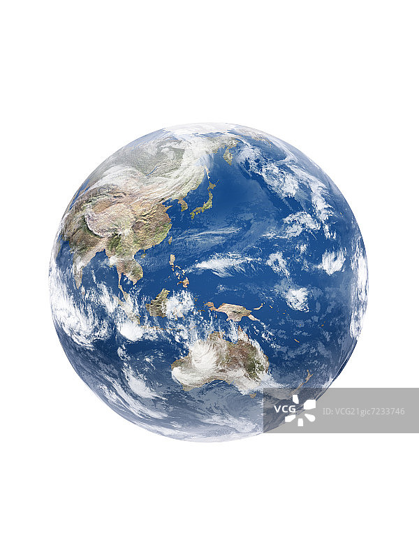 白色背景上的地球图片素材