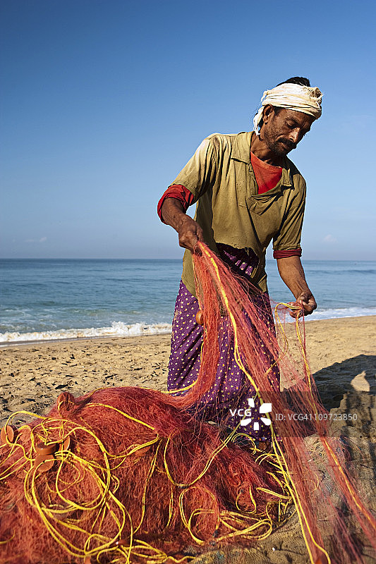印度渔民图片素材