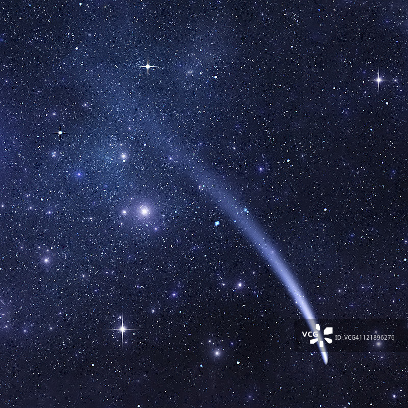 星空中的彗星图片素材