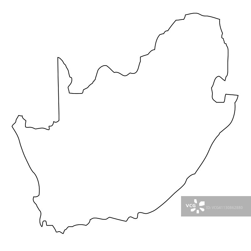 南非地图的轮廓图片素材