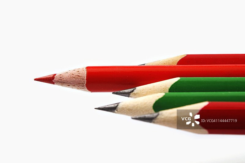 彩色铅笔的极端特写图片素材