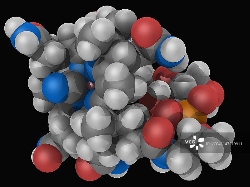 维生素B12(钴胺素)分子图片素材