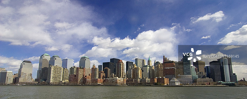 曼哈顿下城，纽约天际线图片素材