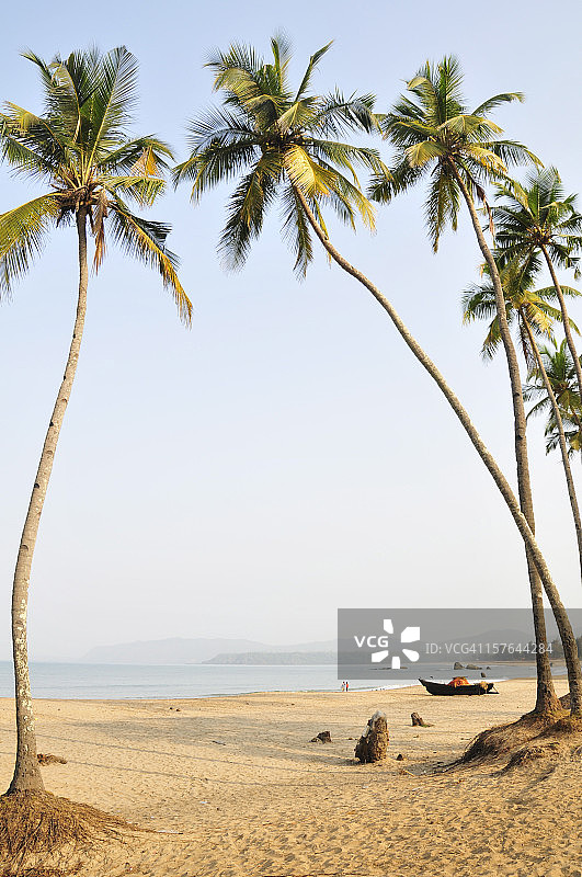 阿贡达海滩，果阿，印度。图片素材