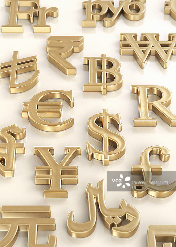 黄金国际货币符号图片素材