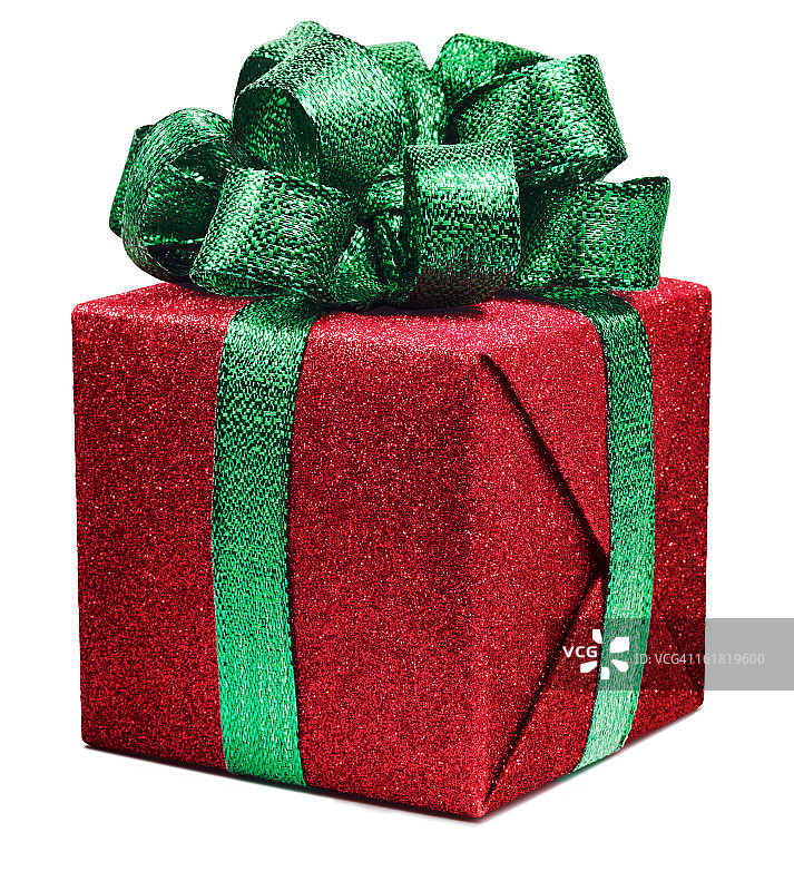 红色和绿色的圣诞礼物图片素材