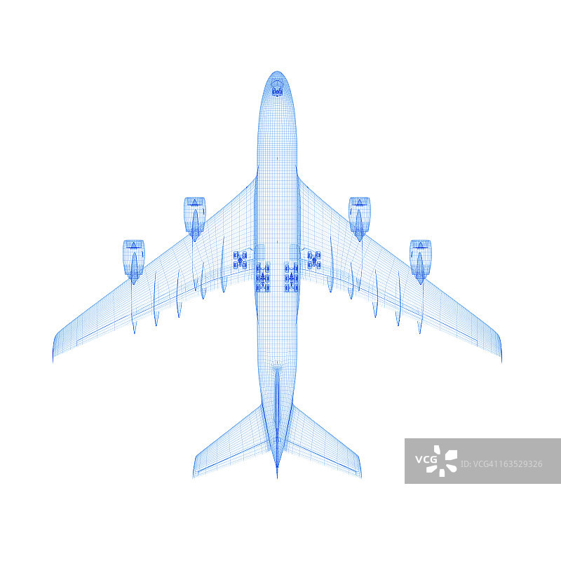 飞机线框图片素材