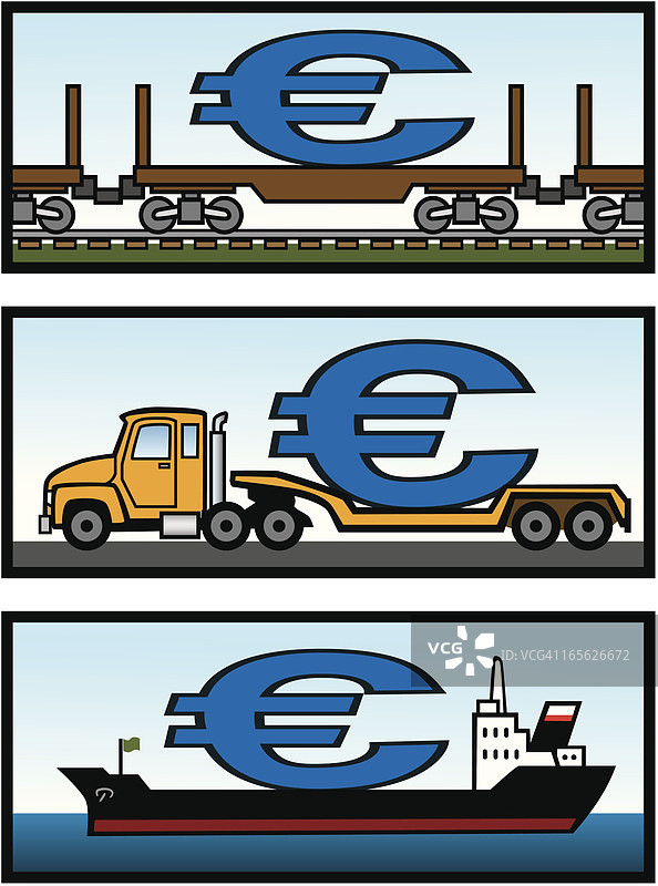 欧元的运输图片素材