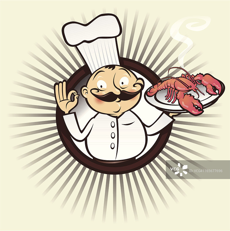 厨师菜单龙虾图片素材
