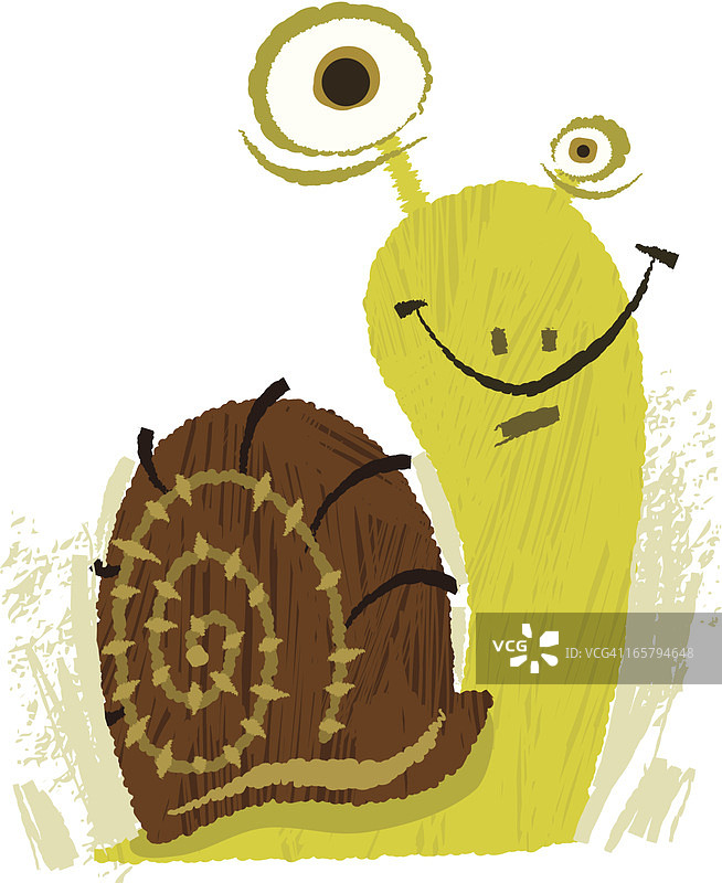快乐的蜗牛品种图片素材