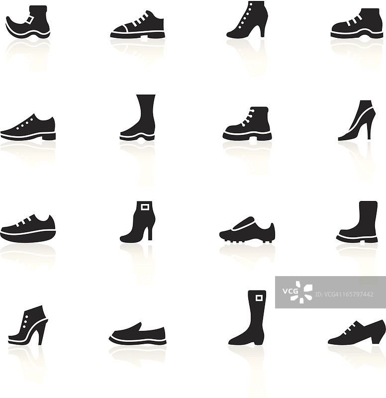 黑色符号-鞋子图片素材