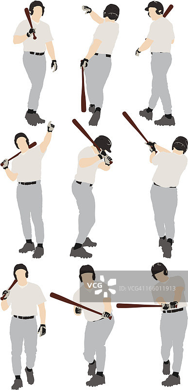 多幅男人打棒球的画面图片素材