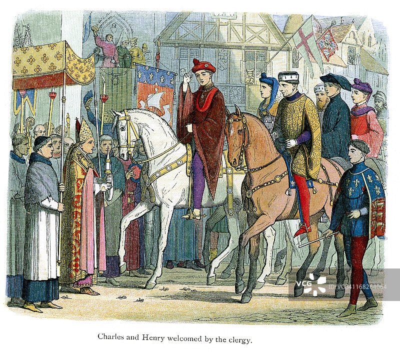 法国的查理六世和亨利五世对此表示欢迎图片素材