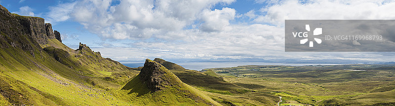 苏格兰的奇莱恩斯凯岛的山顶图片素材