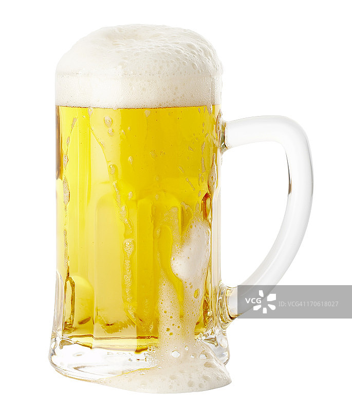 啤酒，孤立在白色背景上图片素材