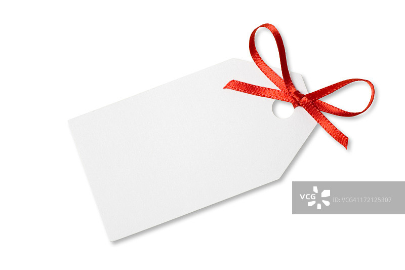 空白礼物或价格标签上的白色裁剪路径图片素材