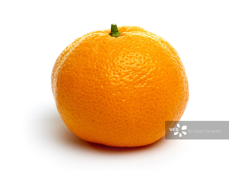 一个孤立在白色背景上的橙子图片素材