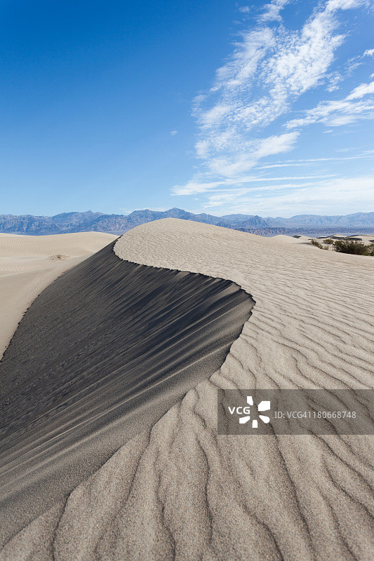 牧豆树平原沙丘，死亡谷，加利福尼亚图片素材