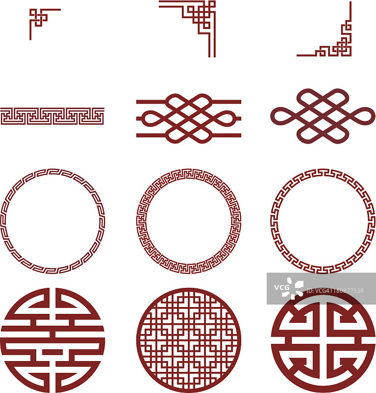 中国纸和传统图案图片素材