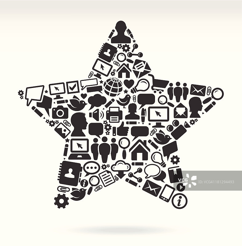 星形与互联网和技术版税免费矢量艺术图片素材