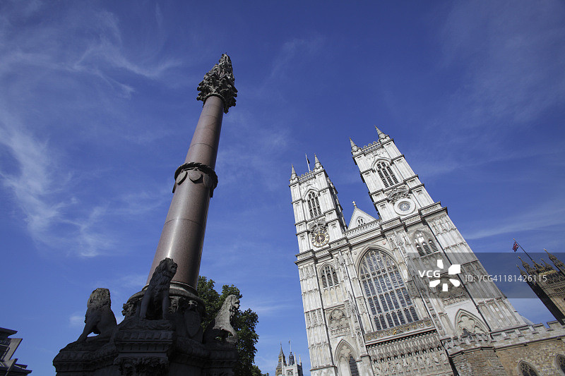 伦敦威斯敏斯特大教堂的正面图片素材