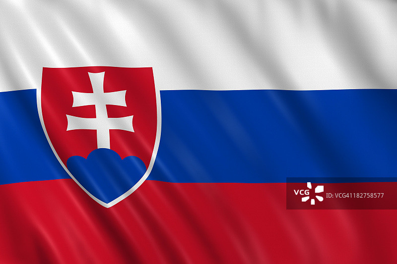斯洛伐克的旗帜图片素材