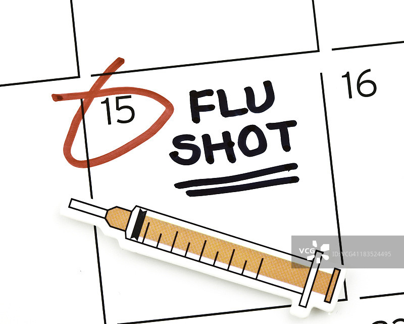 流感疫苗的约会图片素材