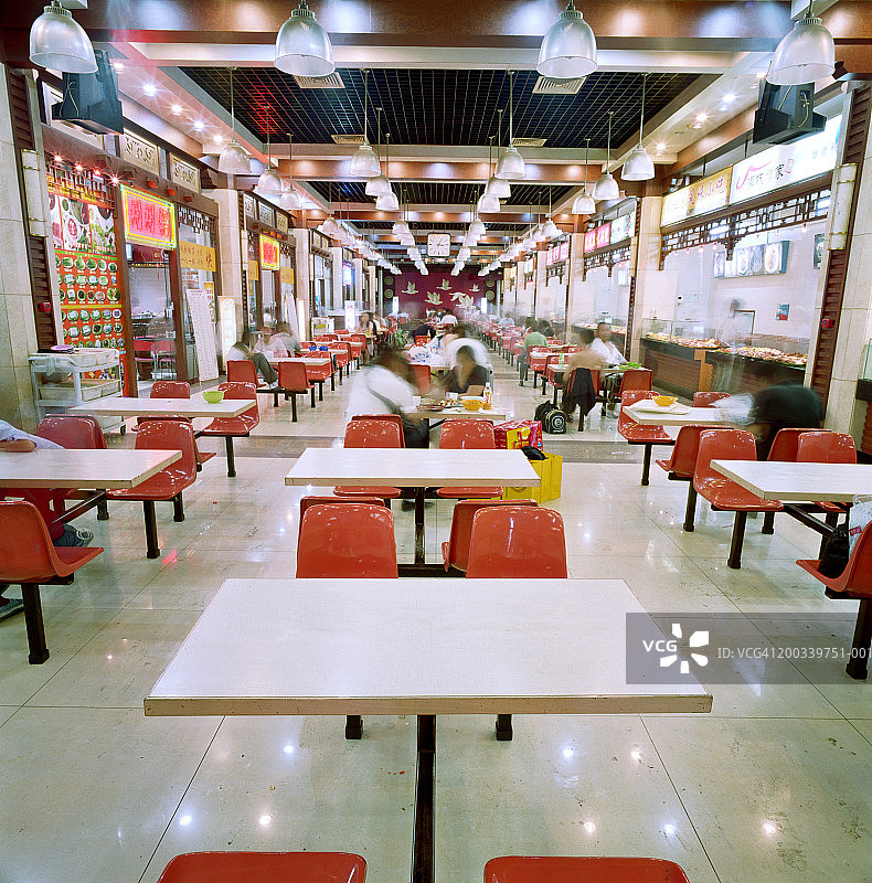 中国，北京，北京火车站，快餐店(模糊)图片素材